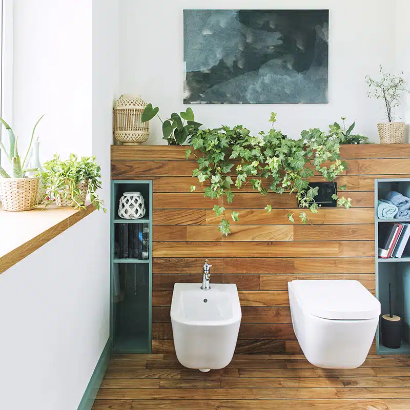 Déco pour des toilettes WC inspirés par la nature