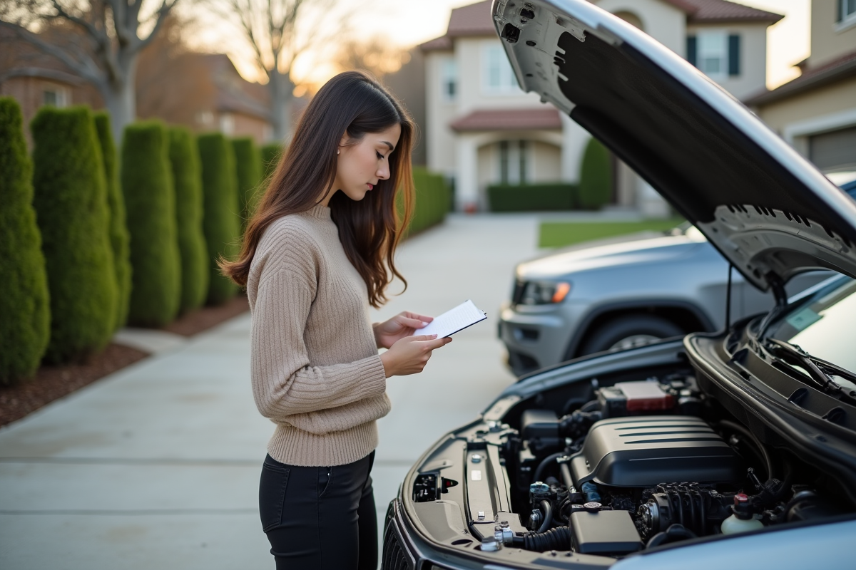Jeune femme noteur à côté d