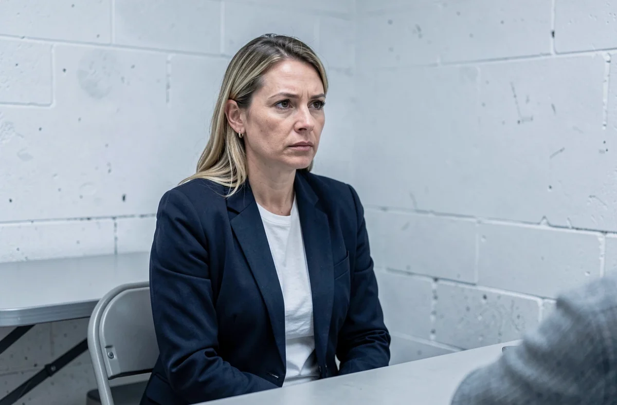 Femme interviewée dans une salle institutionnelle austère, évoquant les témoignages sensibles au cœur du documentaire Netflix A House of Dynamite